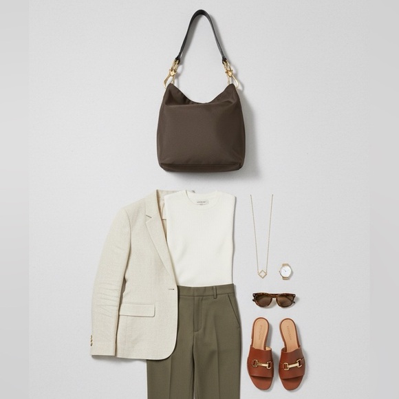 Jean Pierre Handbags - JPK PARIS 75 Brown Nylon Canvas Shopper Tote Shoulder Handbag